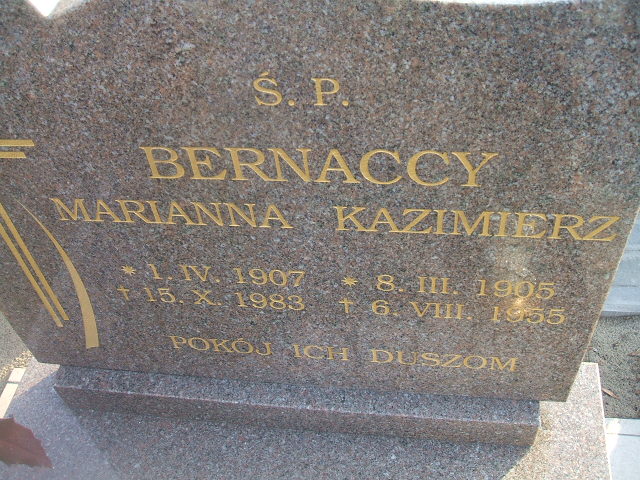 Marianna Bernacka 1907 Bierutów - Grobonet - Wyszukiwarka osób pochowanych