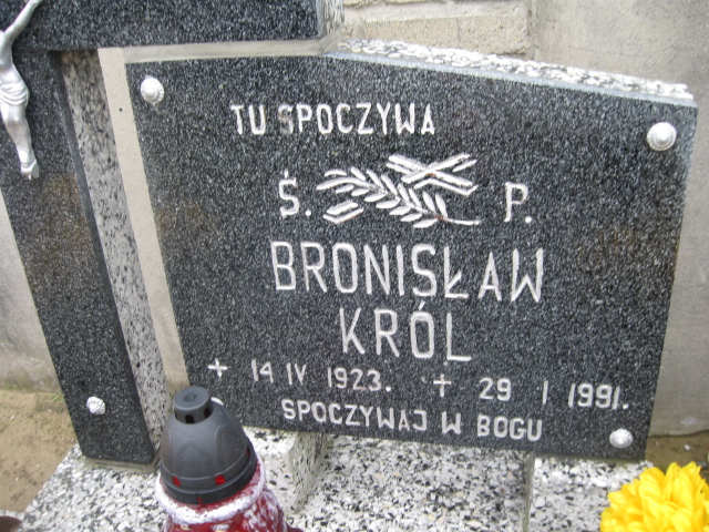 Bronisław Król 1923 Bierutów - Grobonet - Wyszukiwarka osób pochowanych