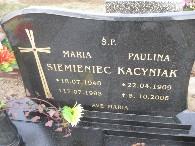 Paulina Kacyniak 1909 Bierutów - Grobonet - Wyszukiwarka osób pochowanych