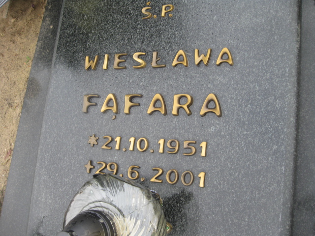 Wiesława Fąfara 1951 Bierutów - Grobonet - Wyszukiwarka osób pochowanych
