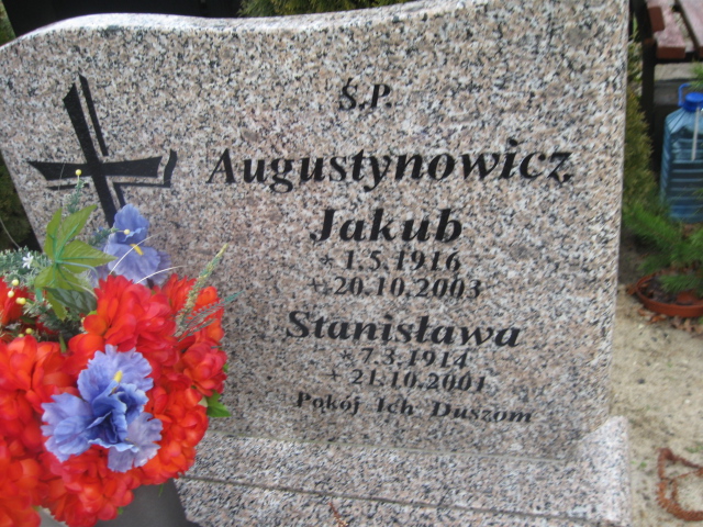 Jakub Augustynowicz 1916 Bierutów - Grobonet - Wyszukiwarka osób pochowanych