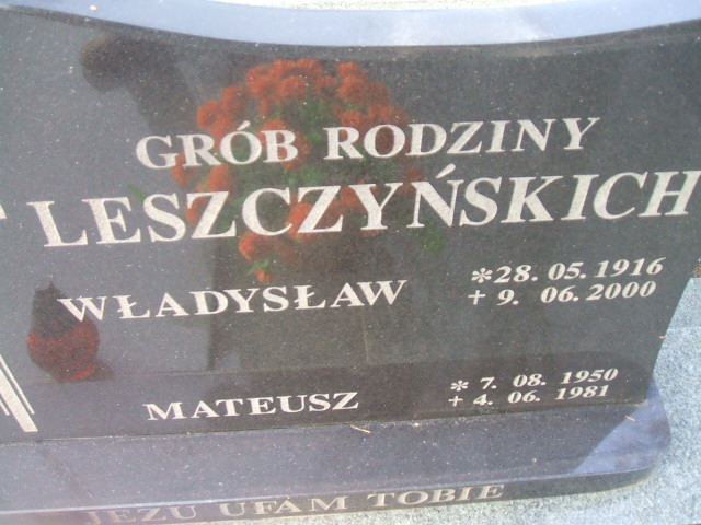 Mateusz Leszczyński 1950 Bierutów - Grobonet - Wyszukiwarka osób pochowanych