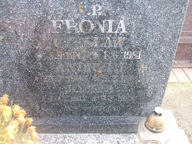 Czesław Fronia 1947 Bierutów - Grobonet - Wyszukiwarka osób pochowanych