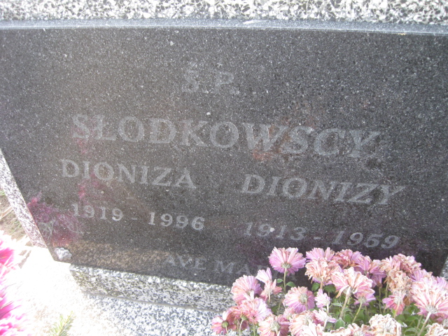 Dioniza Słodkowska 1919 Bierutów - Grobonet - Wyszukiwarka osób pochowanych
