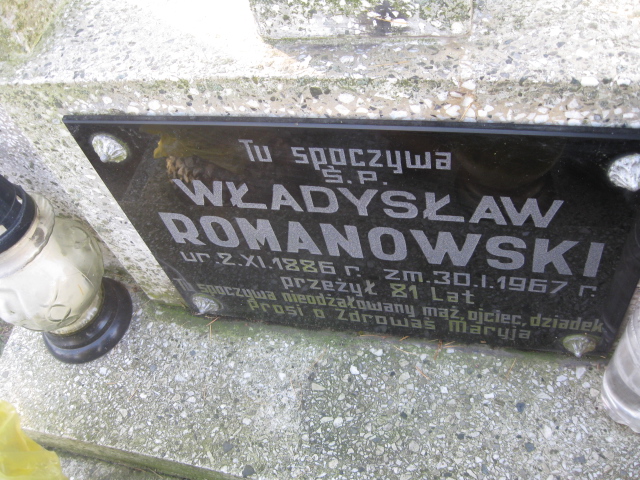 Władysław Romanowski 1886 Bierutów - Grobonet - Wyszukiwarka osób pochowanych