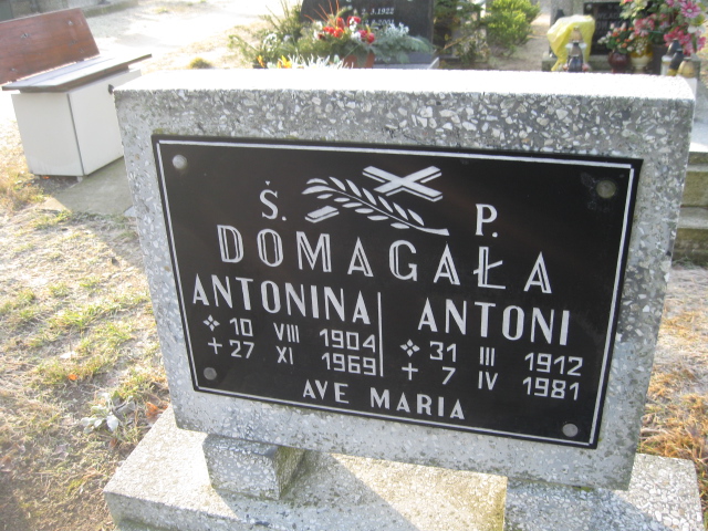 Antoni Domagała 1912 Bierutów - Grobonet - Wyszukiwarka osób pochowanych