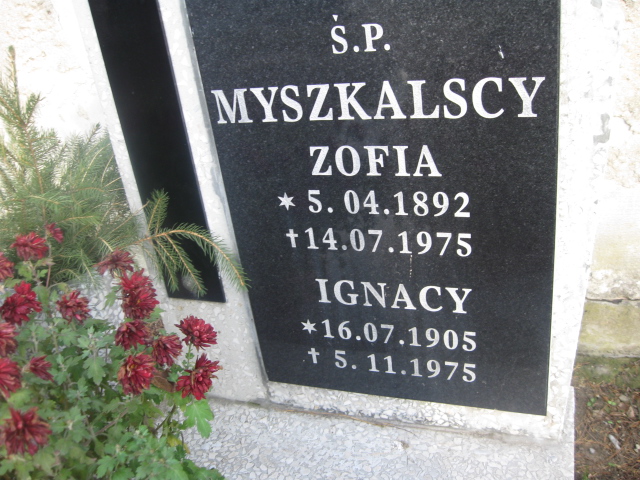 Zofia Myszkalska 1892 Bierutów - Grobonet - Wyszukiwarka osób pochowanych